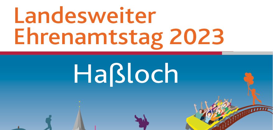 Plakat des 20. Ehrenamtstag des Landes Rheinland-Pfalz.