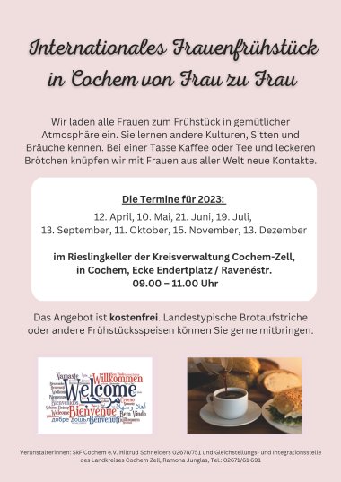 Flyer Internationales Frühstück 2023