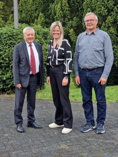 Landrat Manfred Schnur, Landrätin Julia Gieseking, Werkleiter Richard Ehlen
