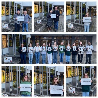 Schulgemeinschaft der IGS Zell beteiligt sich an der Kampagne #weremember 