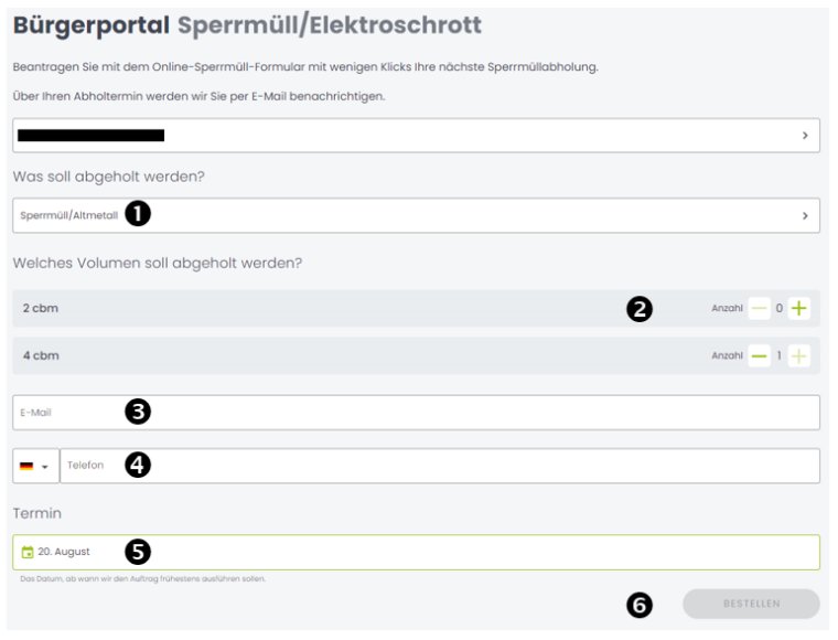 Sperrmll Anmelden Giessen