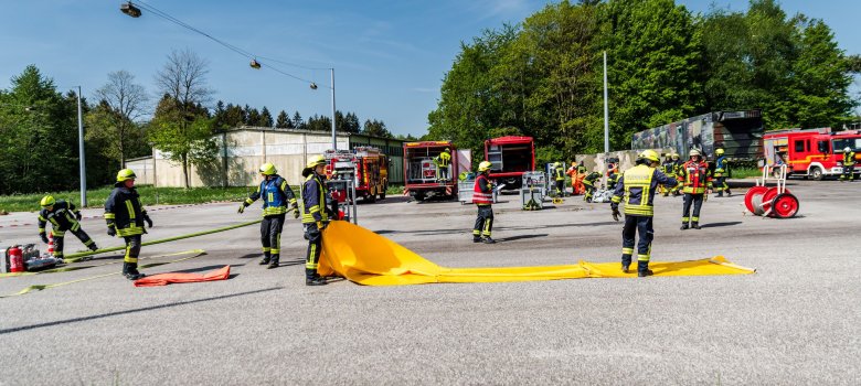 Aufbau der Dekontaminationsstrecke
