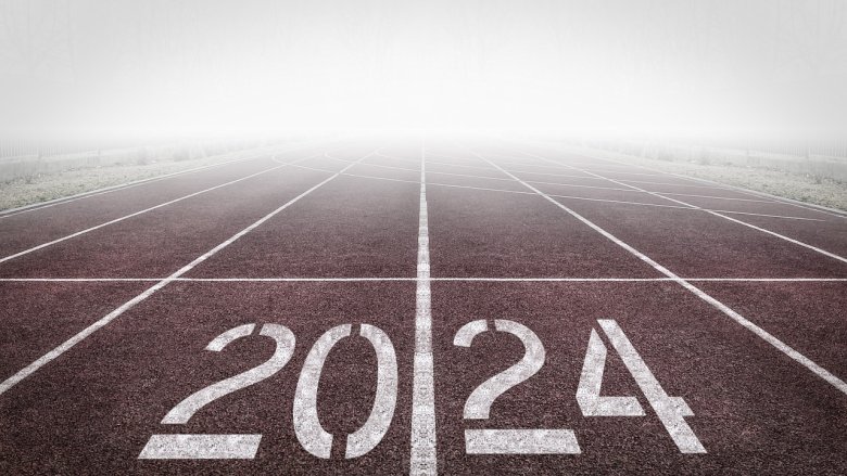 Laufbahn mit Zahl 2022.