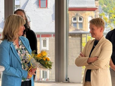 Landrätin Beilstein begrüßt Regierungsdirektor Achim Wagner