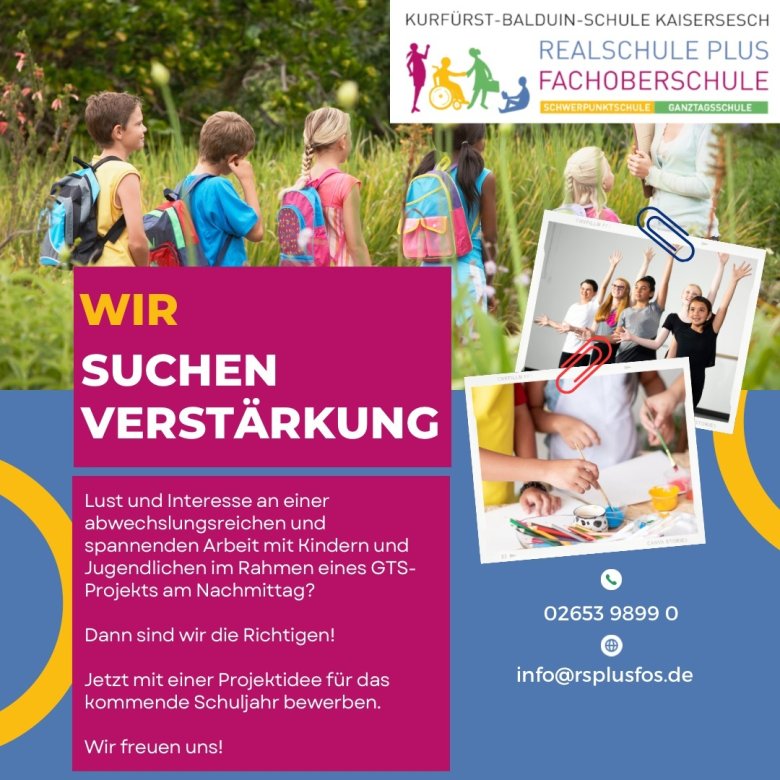 Flyer Stellenangebot GTS Schuljahr 2025/26