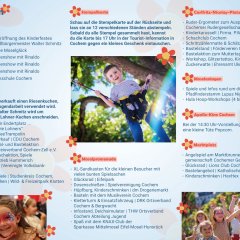 Flyer Kinderfest Cochem - Rückseite