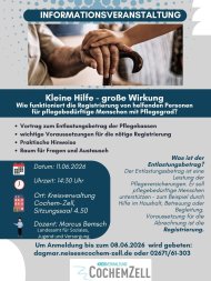 Plakat: Kleine Hilfe – große Wirkung: Informationsveranstaltung zur Registrierung von Helfenden in der Pflege Plakat: Kleine Hilfe – große Wirkung: Informationsveranstaltung zur Registrierung von Helfenden in der Pflege