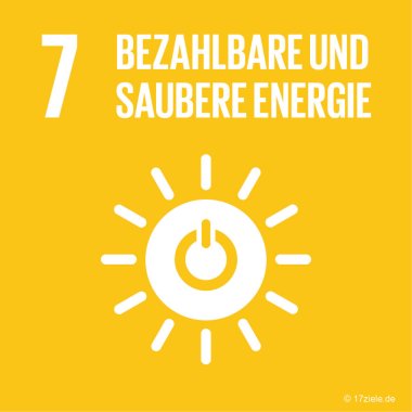 SDG-Logo Bezahlbare und saubere Energie
