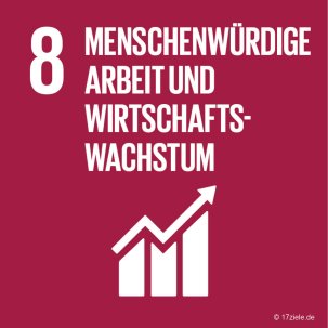 SDG-Logo Arbeit und Wirtschaftswachstum