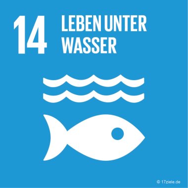SDG-Logo Leben unter Wasser
