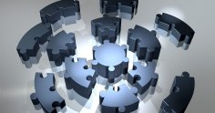 Puzzleteile die ineinandergreifen Puzzleteile die ineinandergreifen
