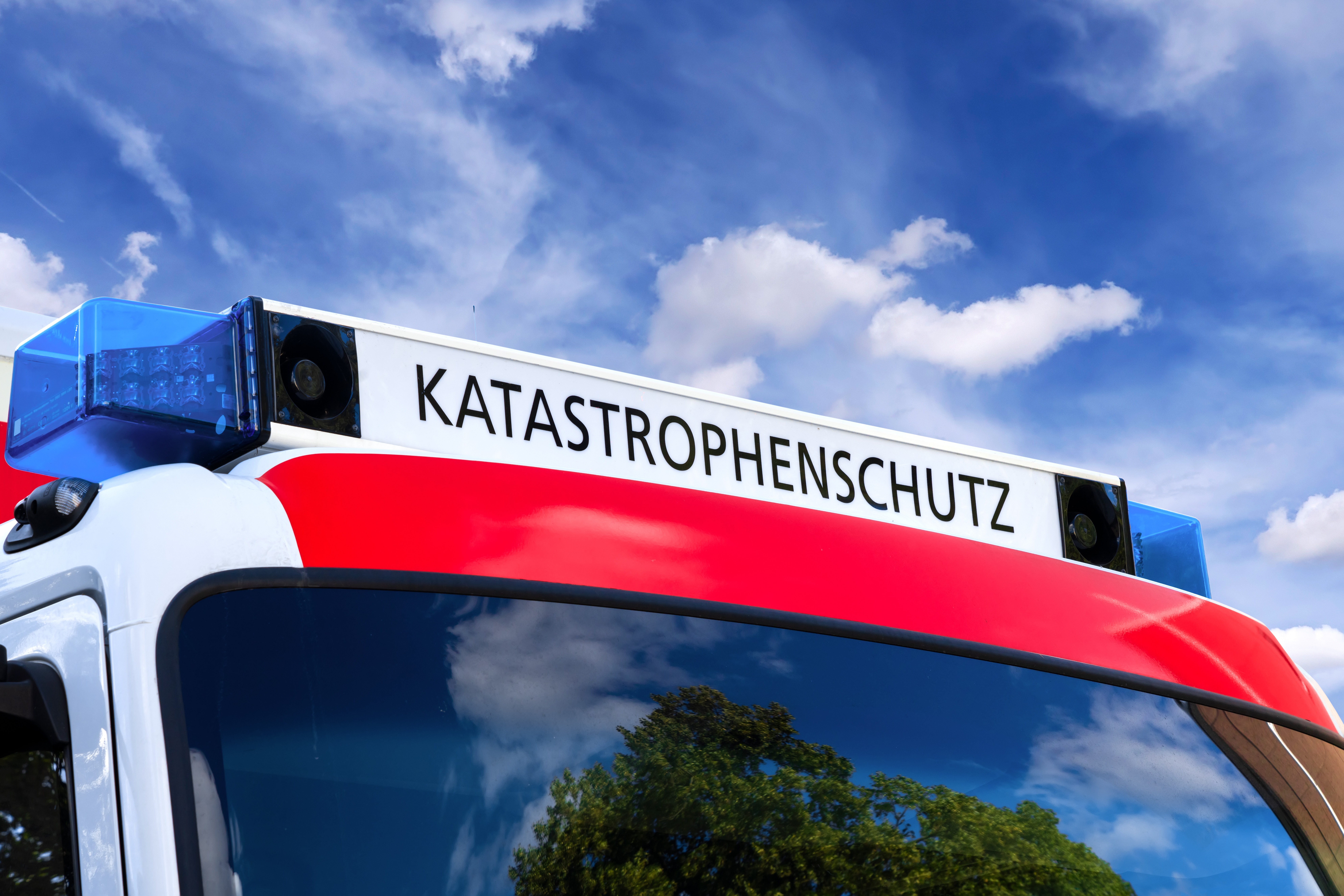 Einsatzfahrzeug mit der Aufschrift Katastrophenschutz